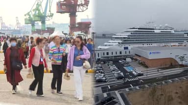 중국발 크루즈 쇄도…'한일령'에 붐비는 인천항