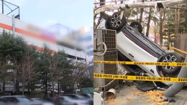 3층 건물서 SUV 추락 '혼비백산'…만취상태 운전