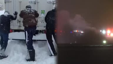 日기록적 폭설로 교통 마비...美상업용 항공기 추락