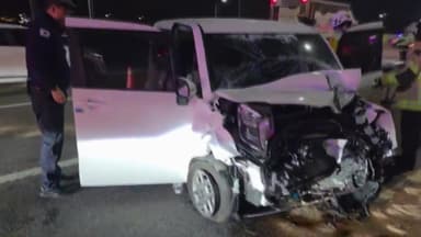 인천공항고속도로 노오지분기점 3대 추돌...3명 다쳐