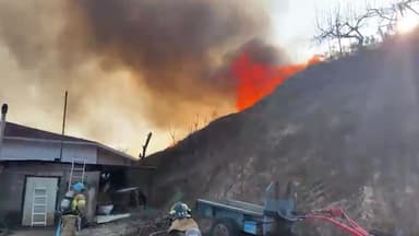 강원 양양군에서 산불...1시간여 만에 주불 진화