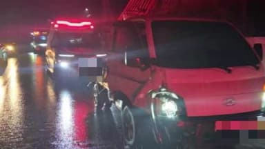 경북 영주에서 도로 살얼음에 차 5대 '쾅'...1명 다쳐