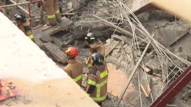 철근·콘크리트 뒤엉켜...수색·구조작업 난항