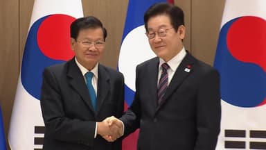 이 대통령, 한-라오스 정상회담..."포괄적 동반자 관계 격상"