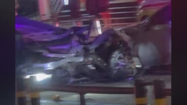 중앙분리대 충격 뒤 반대편 택시 '쾅'..."만취 상태"