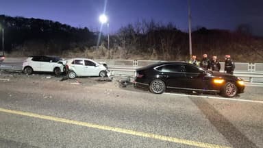 울산 북구 국도에서 차량 4대 추돌...2명 병원 이송