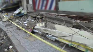 강풍에 간판 추락해 1명 사망..."피해신고 수백 건"