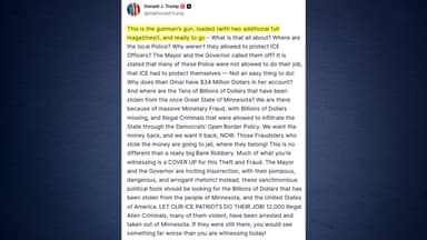 트럼프, '미네소타 총격 사망' 사건에 연방요원 옹호